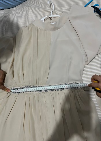 Krem tesettür şık takım - Görsel 3