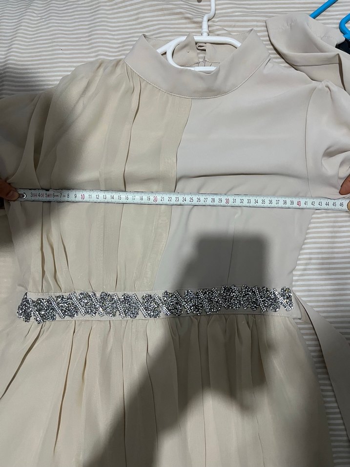 Krem tesettür şık takım - Görsel 4