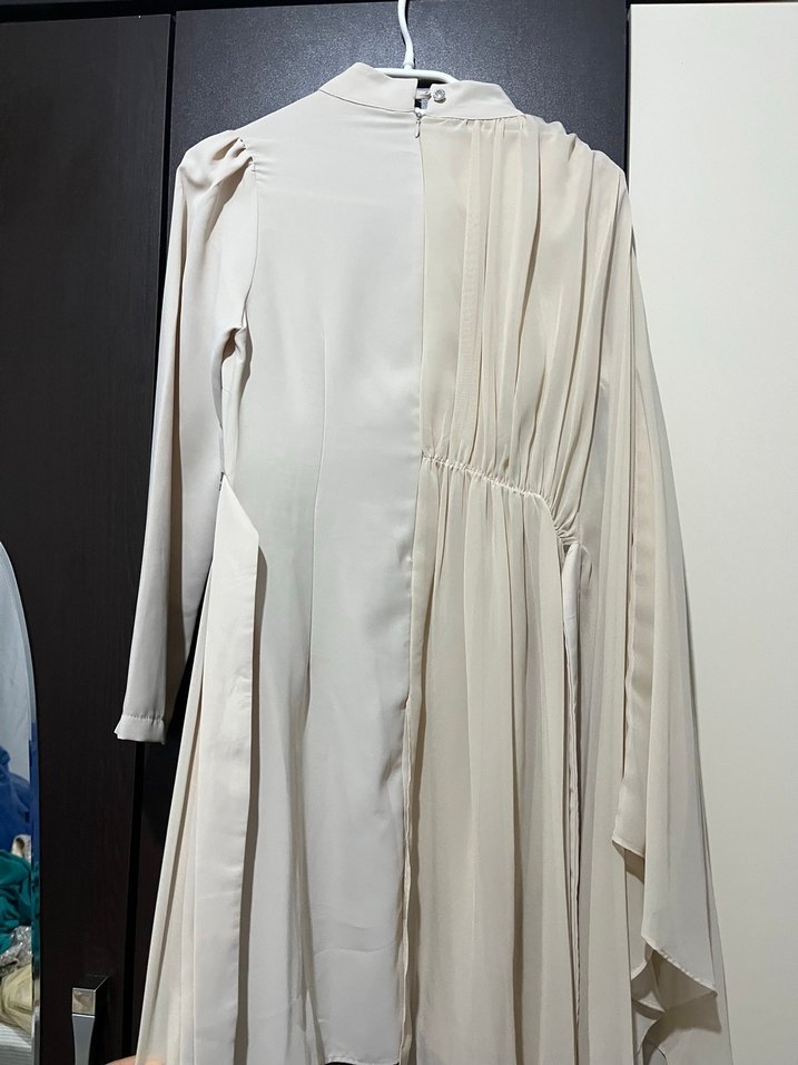 Krem tesettür şık takım - Görsel 2