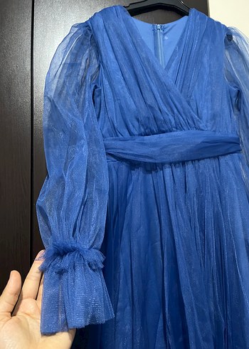 Mavi Abiye Elbise - Görsel 3