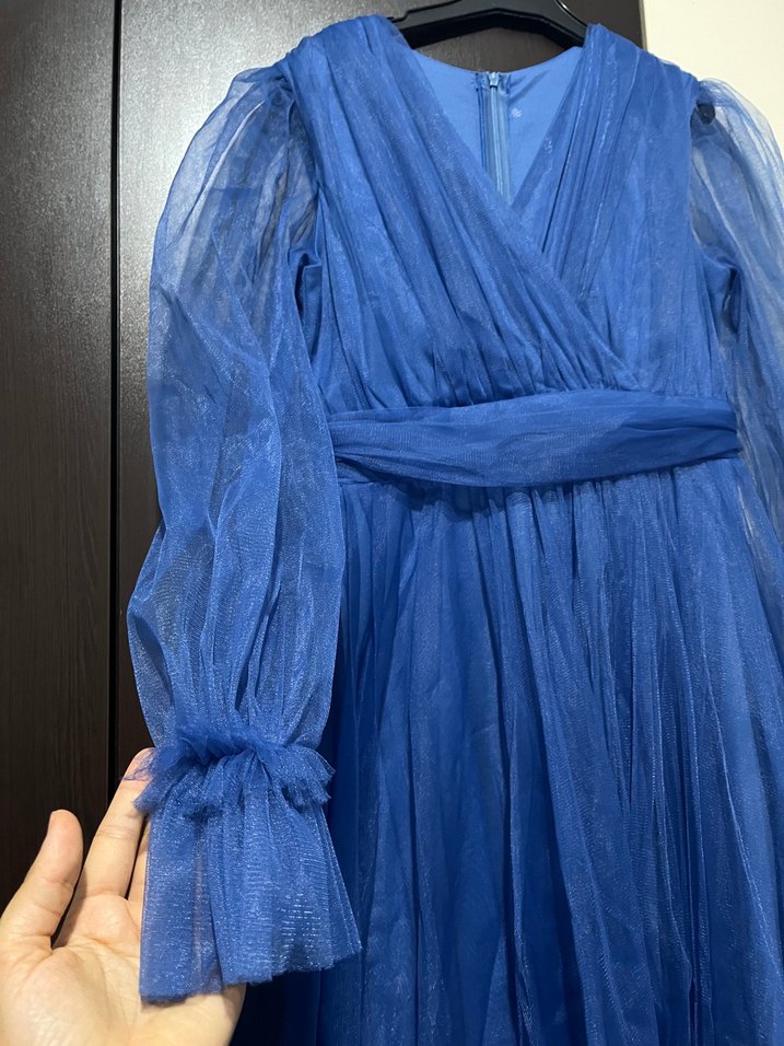 Mavi Abiye Elbise - Görsel 3