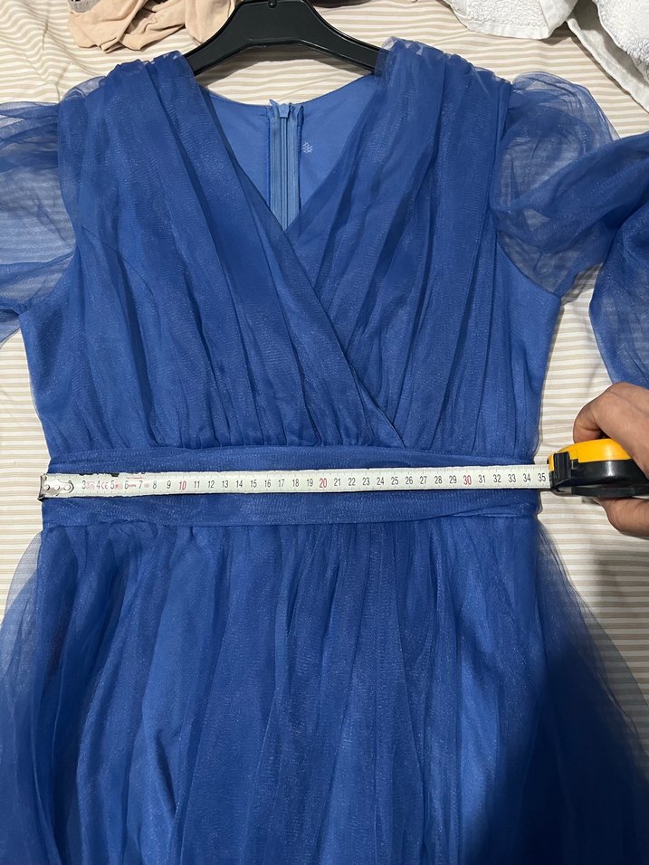 Mavi Abiye Elbise - Görsel 4