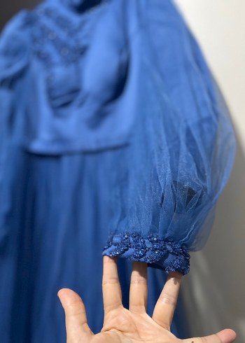 Mavi nişanlık abiye - Görsel 3