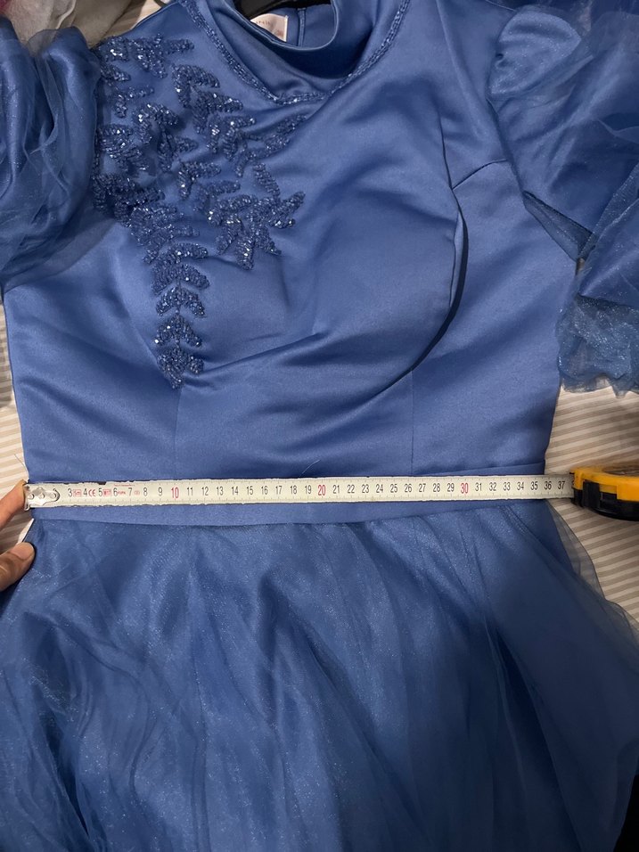 Mavi nişanlık abiye - Görsel 4