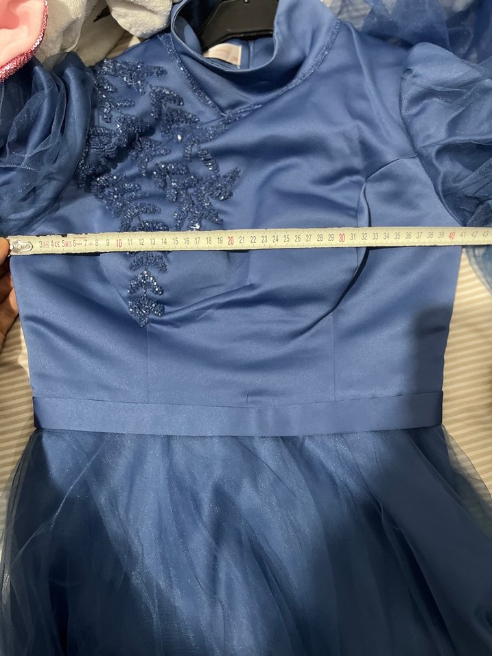 Mavi nişanlık abiye - Görsel 5