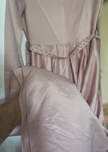 Pembe tesettür Abiye Elbise - Görsel 4