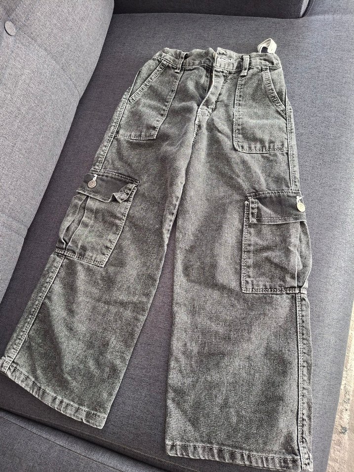 Gri Kemerli Bol Kesim Kadın Jean - Görsel 2