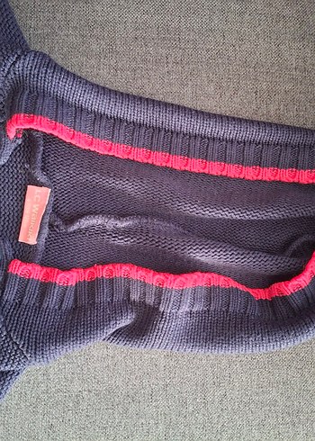 Kapüşonlu Renkli Kız Çocuk Triko Hırka - Görsel 2