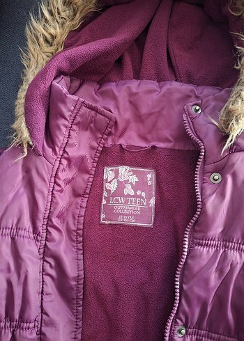 Bordo Kürklü Midi Kadın Mont - Görsel 2