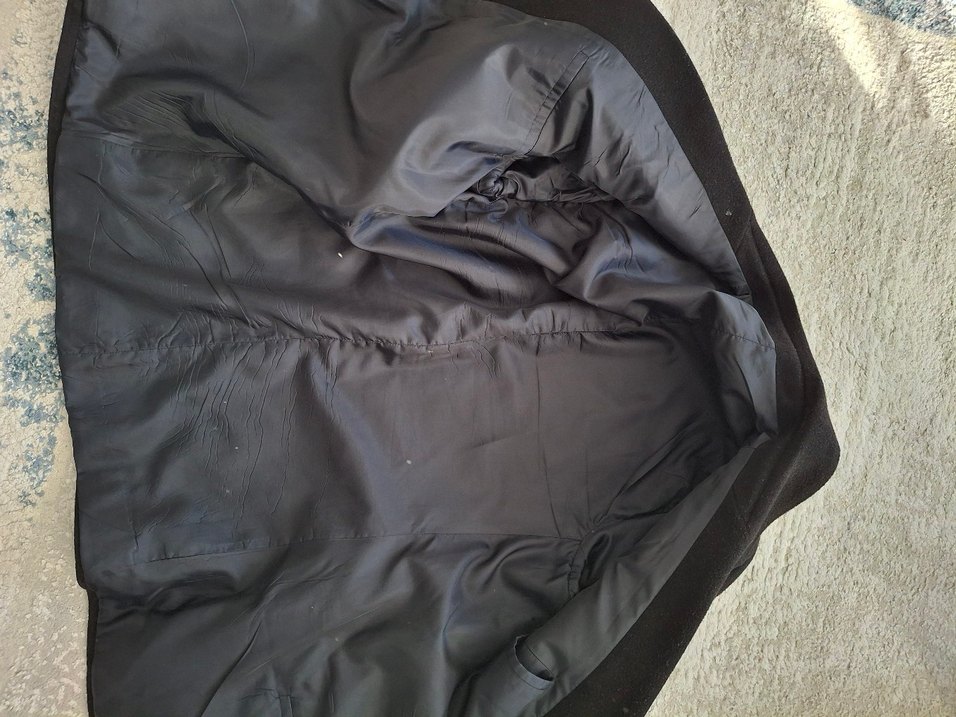 Düğmeli Siyah Erkek Yün Ceket - Görsel 2