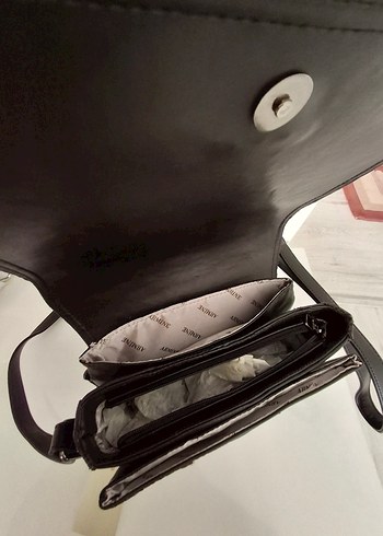 Armine Siyah Deri Tokalı Kadın Çanta - Görsel 4