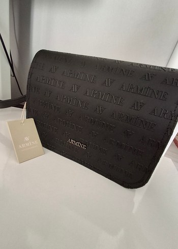 Armine Siyah Deri Tokalı Kadın Çanta - Görsel 3