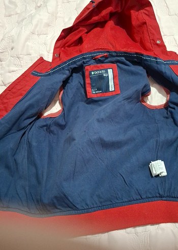 Kapüşonlu Kızıl Erkek Çocuk Yeleği - Görsel 3