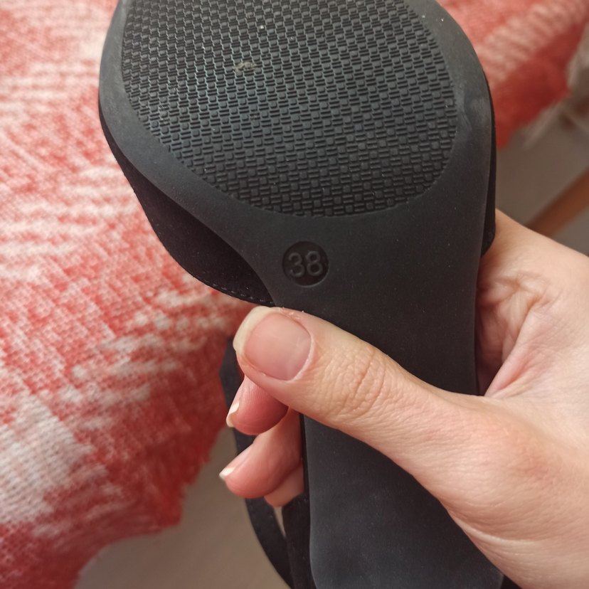 Siyah Süet Stiletto Kemerli Kadın Topuklu - Görsel 5