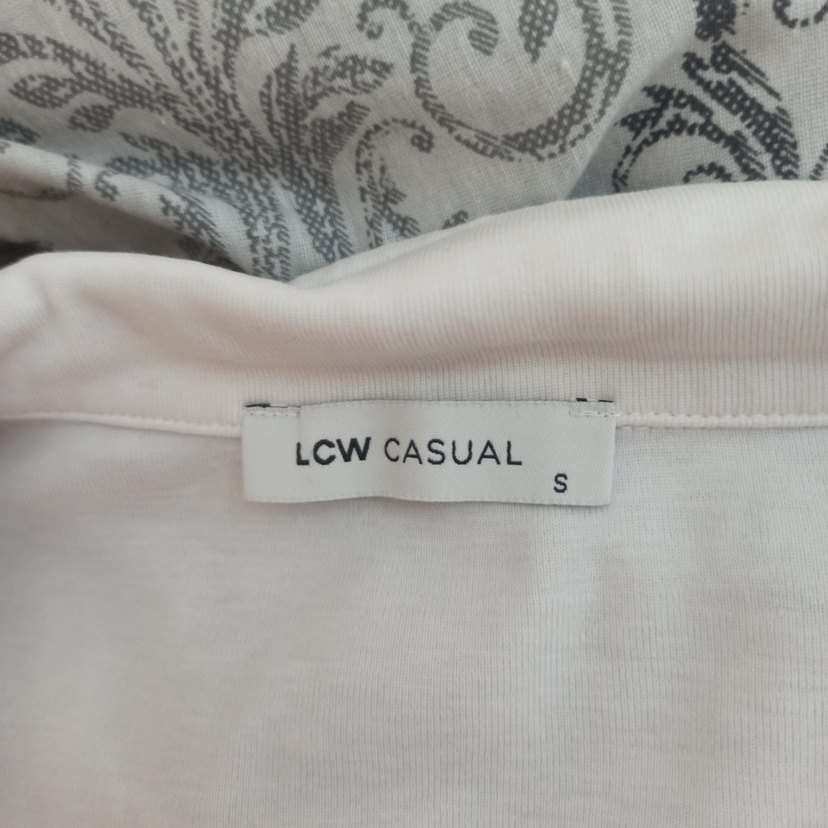 LCW Vision Kadın Ekru Polo Yaka Uzun Kollu Tişört - Görsel 5