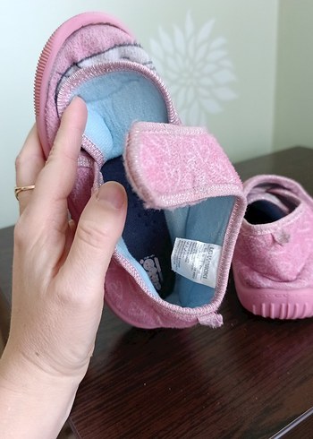 Kız Çocuk Pembe Peluş Ev Terliği - Görsel 6