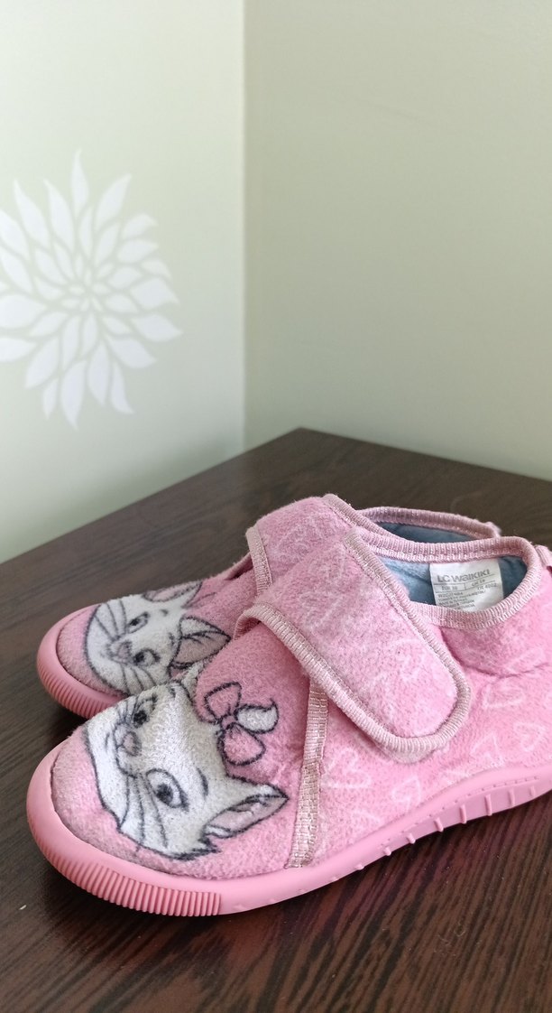 Kız Çocuk Pembe Peluş Ev Terliği - Görsel 3