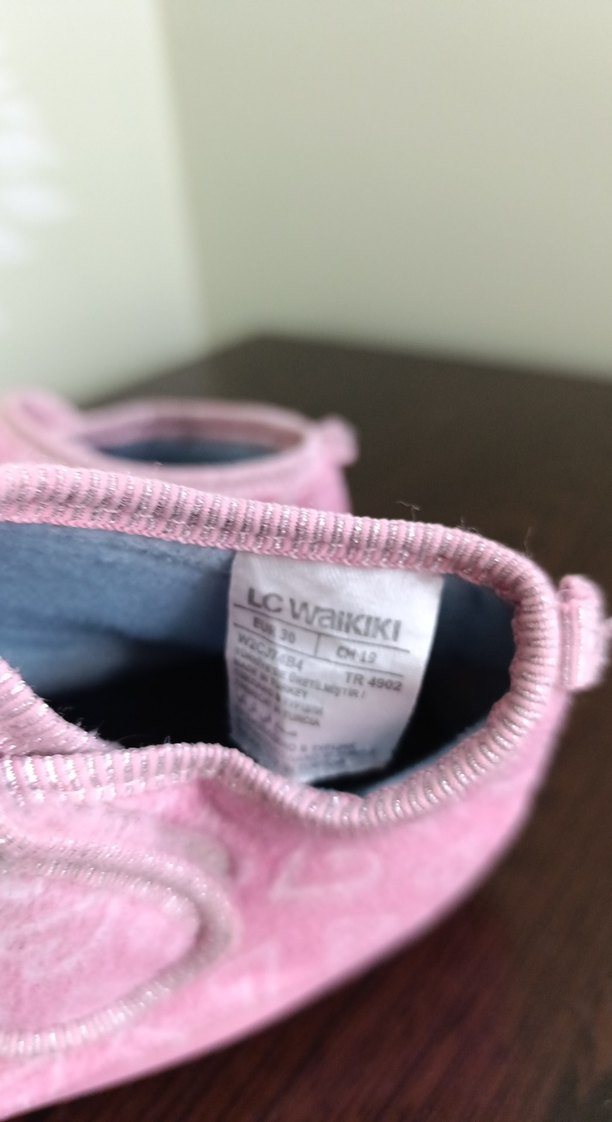 Kız Çocuk Pembe Peluş Ev Terliği - Görsel 4