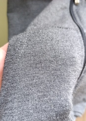 Erkek Çocuk Gri Kapüşonlu Fermuarlı Sweatshirt - Görsel 4