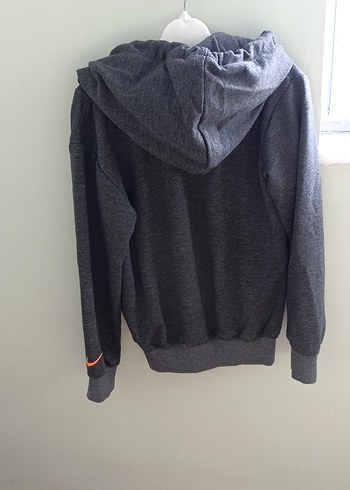 Erkek Çocuk Gri Kapüşonlu Fermuarlı Sweatshirt - Görsel 3