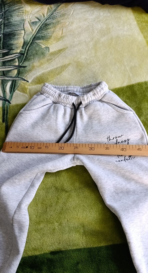 Gri Baskılı kız Çocuk Eşofman Altı - Görsel 3