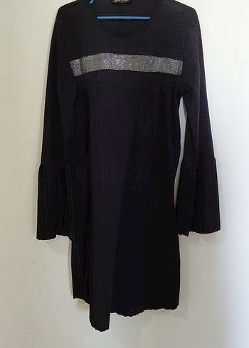 Uzun Kollu Siyah Pilili Gotik Tunik