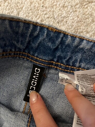 34 Beden mavi Renk h&m etek