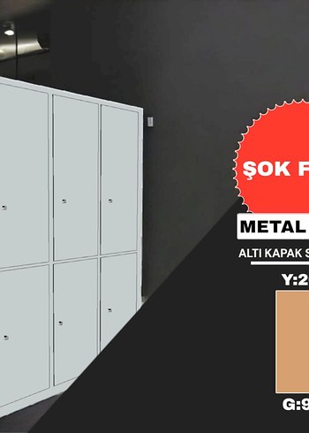 Şık ve Dayanıklı 6 Kapılı Metal Soyunma Dolabı - ŞOK FİYAT