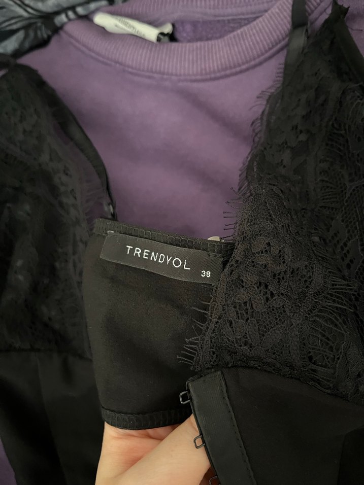 Siyah V Yakalı Fermuarlı Mini Bustiyer - Görsel 5