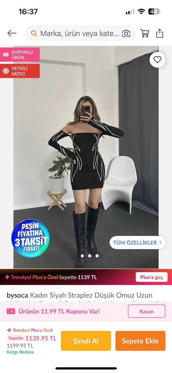 Kadın Siyah Straplez Mini Elbise Zebra Desenli - Görsel 2