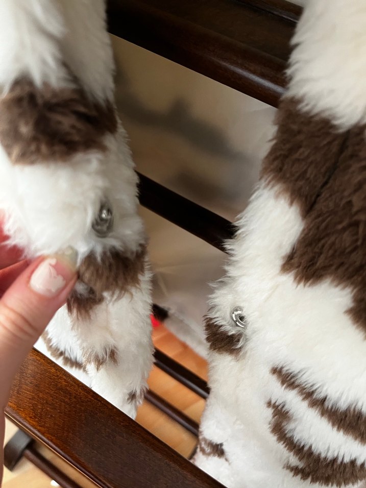 Kahverengi Zebra Desenli Kadın Peluş Ceket - Görsel 4