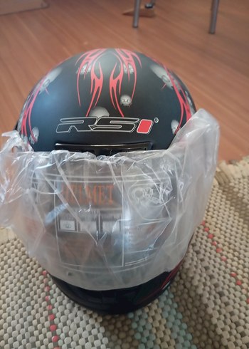 Beyaz Gri Minimalist Motosiklet Kaskı Velcro - Görsel 4