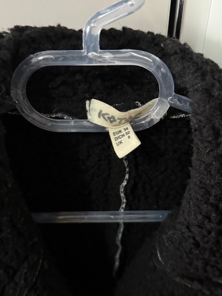 Gri Ekose Kürklü Midi Kadın Kaban - Görsel 3