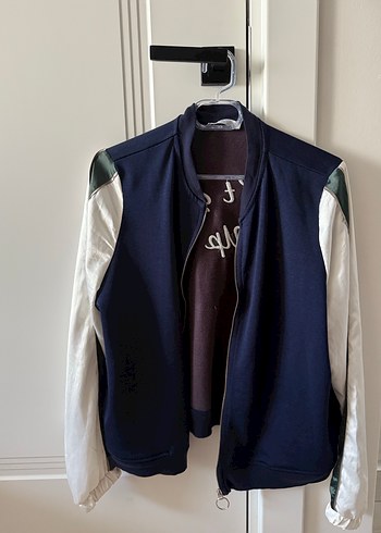 Kadın Lacivert Fermuarlı Spor Ceket - Görsel 3