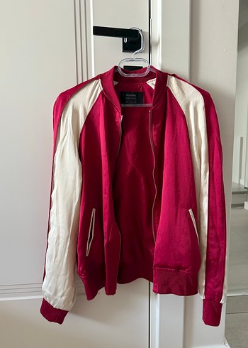 Kadın Kırmızı Spor Şeritli Ceket - Görsel 3