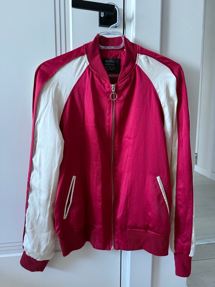 Kadın Kırmızı Spor Şeritli Ceket - Görsel 2