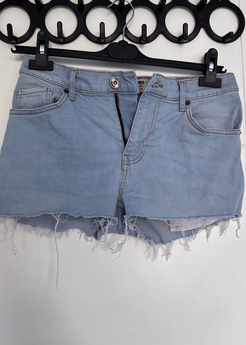 28 Beden Kadın Mavi Mini Denim Şort