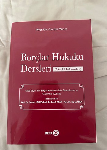 Borçlar Hukuku Dersleri - Pror Dr. Cevdet Yavuz
