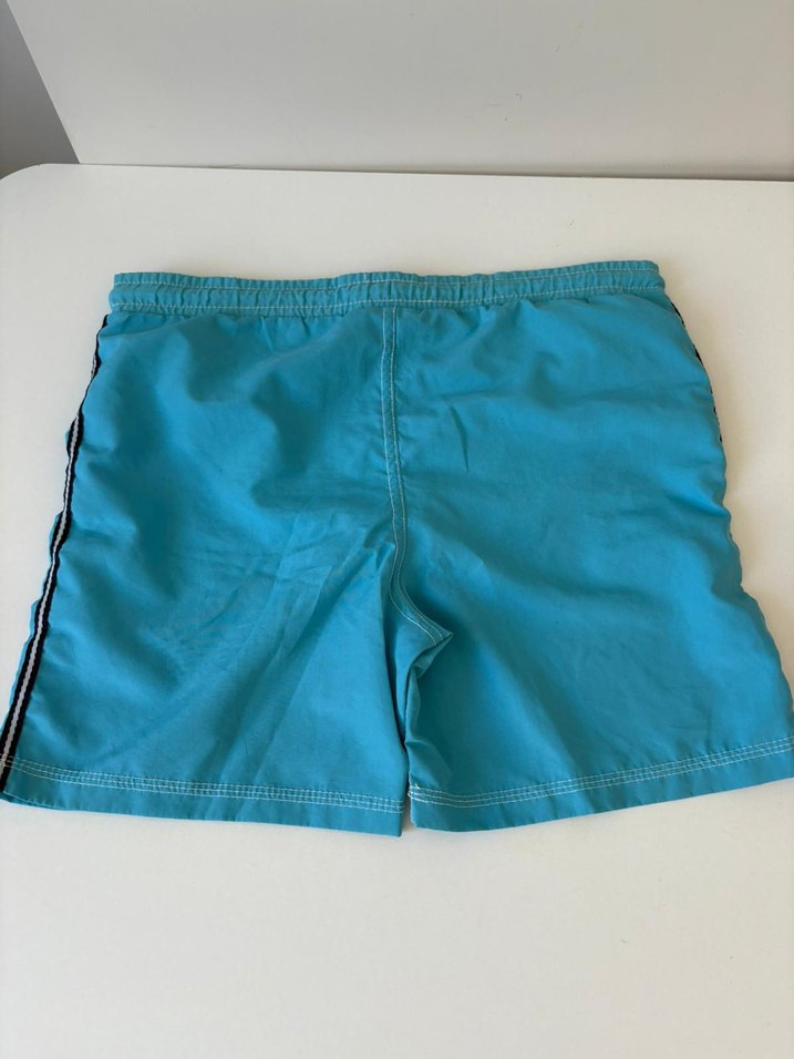 Erkek Mavi Kemerli Mini Şort - Görsel 2