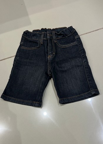 24-36 Ay Beden Erkek Çocuk Kahverengi Kemerli Kot Şort