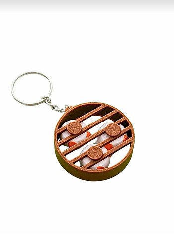 Beyaz Şişme Mini Kuşlu Anahtarlık - Görsel 3