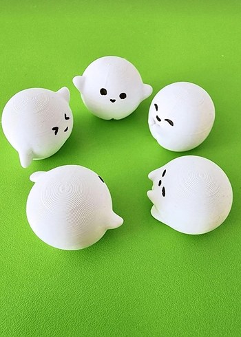 Pastel Renkli Beyaz Oyuncak Hayaletler - Görsel 3