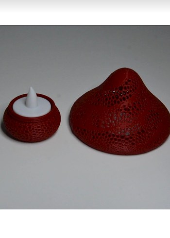 Kırmızı Mantar Şekilli Masa Lambası - Görsel 5