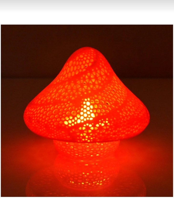 Kırmızı Mantar Şekilli Masa Lambası - Görsel 2