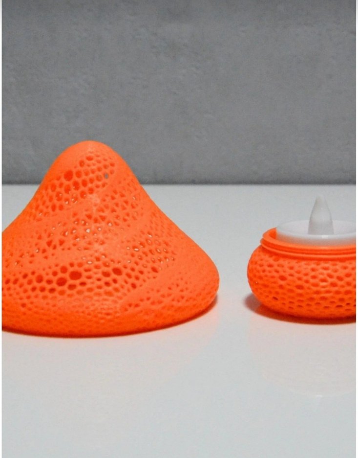 Turuncu Mantar Şekilli Masa Lambası - Görsel 3