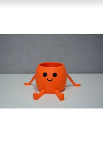 Turuncu Sevimli Aksiyon Figürü Saksı - Görsel 2