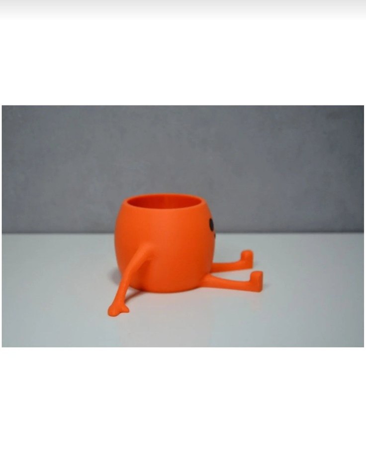 Turuncu Sevimli Aksiyon Figürü Saksı - Görsel 3