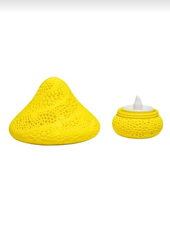 Sarı Mantar Tasarımlı Renkli Masa Lambası - Görsel 3