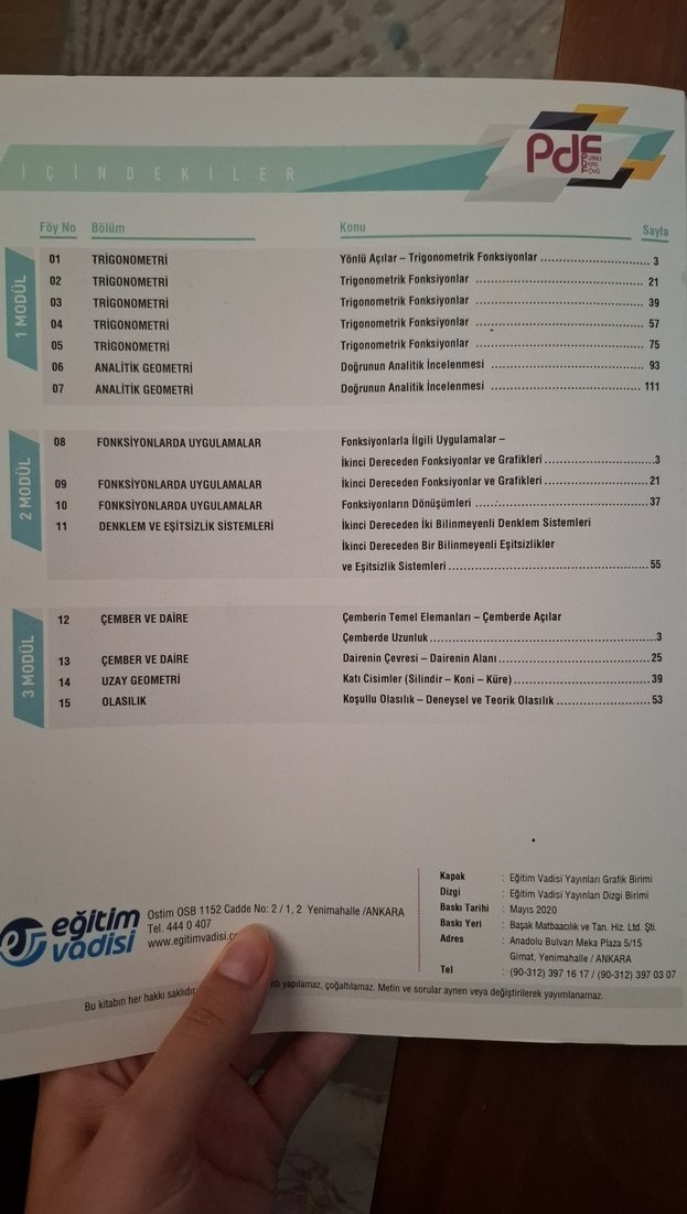 11. Sınıf Matematik Soru Bankası - Görsel 2