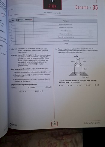 TYT Fizik 40 Denemesi - Oksijen Yayınları - Görsel 4